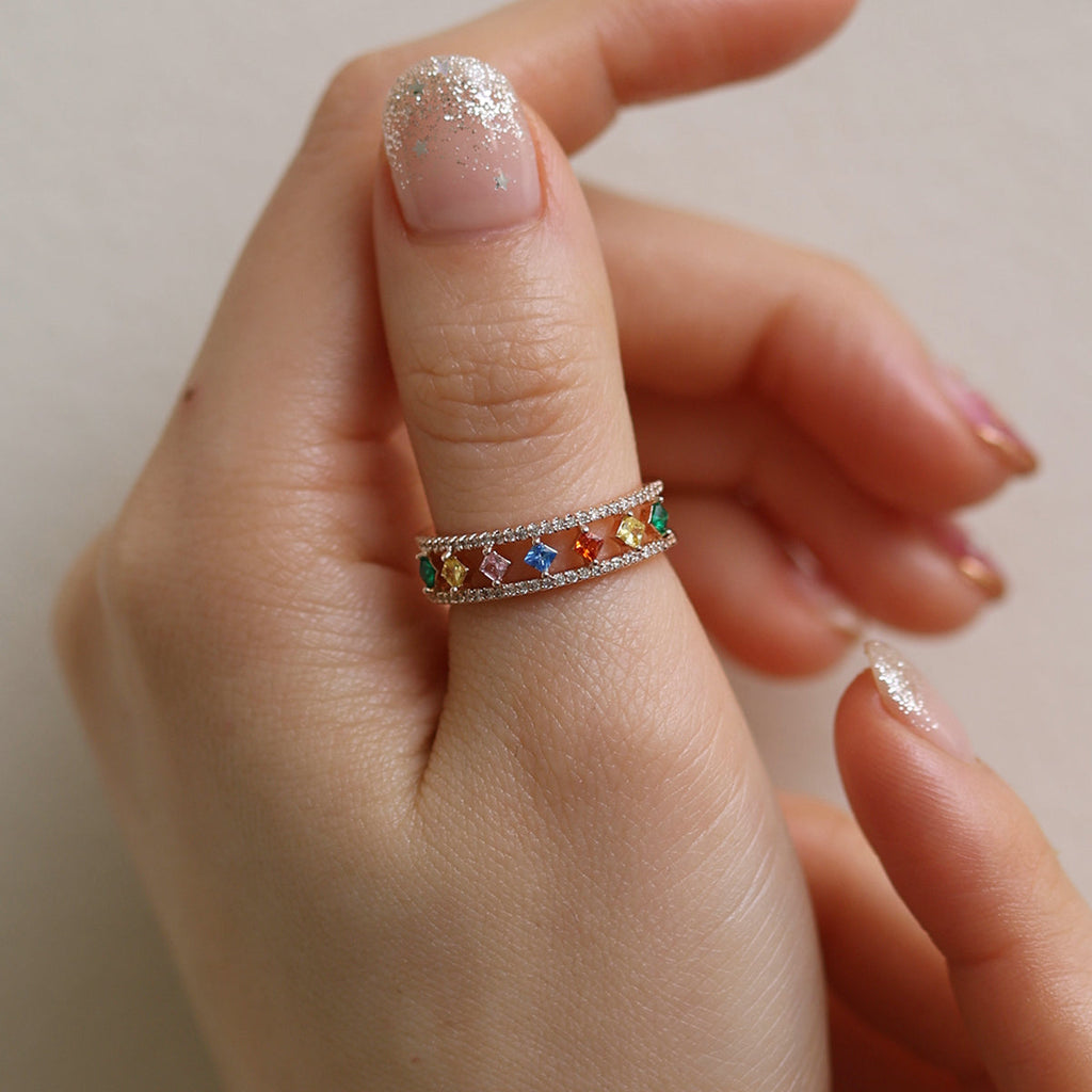 Rainbow Sparkle Ring
